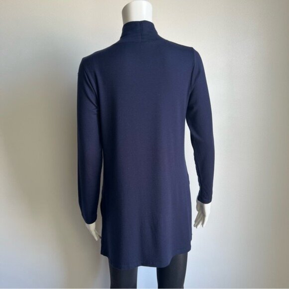 Eileen Fisher Fine Stretch Knit Jersey Mock Neck Tunic - PS - Picture 4 of 7